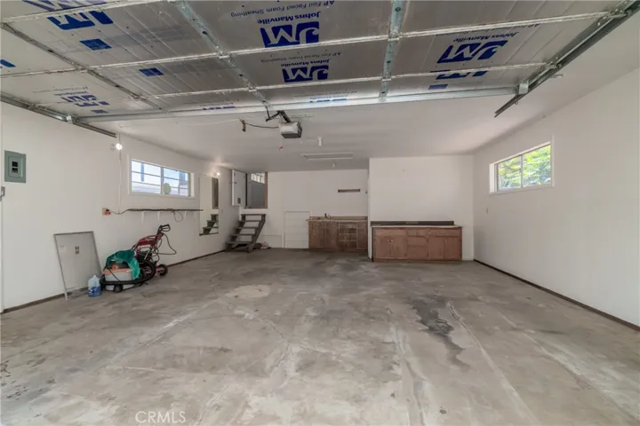 Inside of 2 car garage.