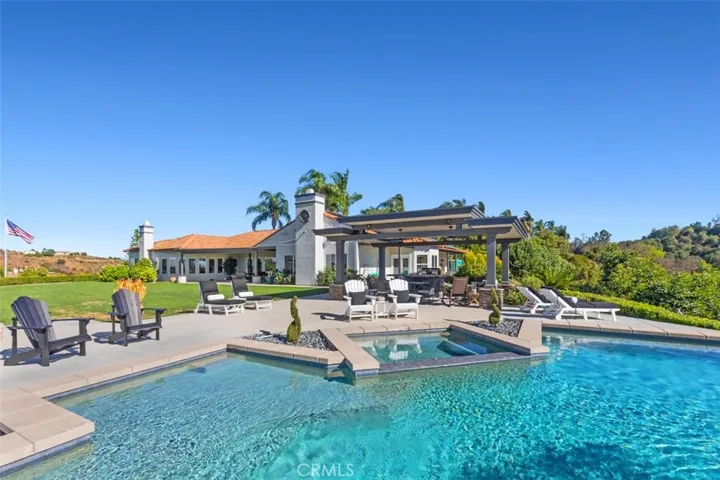 View from the edge of the infinity pool looking back to the house.