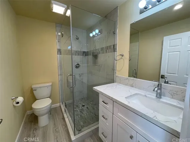 Bathroom with shower.