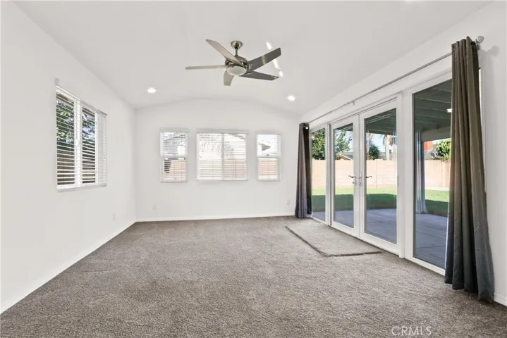 Bonus room with French doors to the backyard