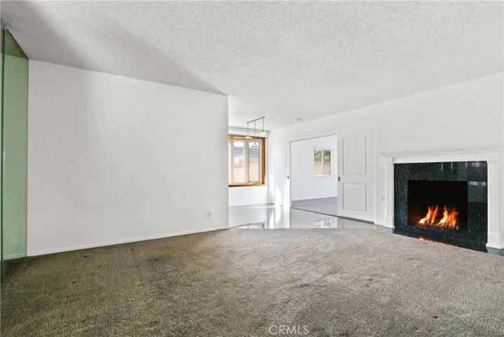 Living room with fireplace