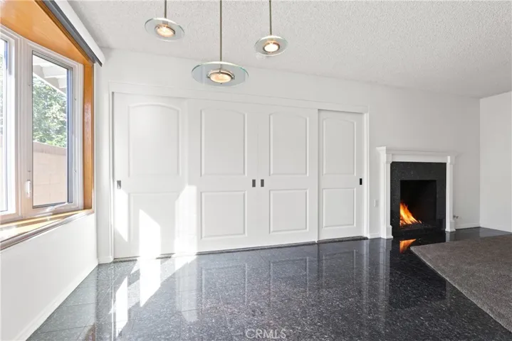 Dinning area with bonus room doors closed