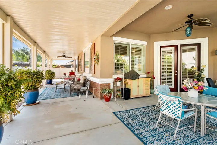 Two Covered Patios provided shaded seating areas for a larger group of guests