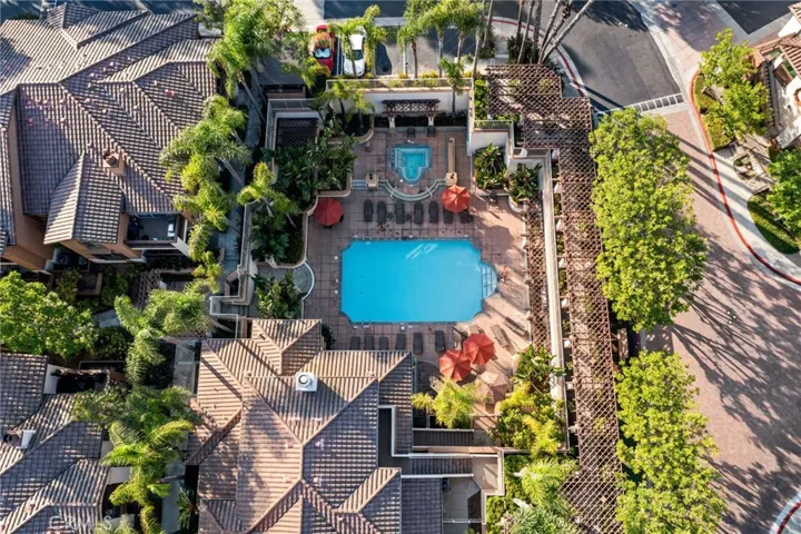 community pool within steps of the unit