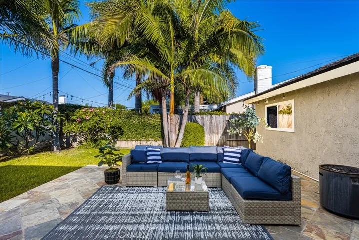 Outdoor oasis with palm tree views