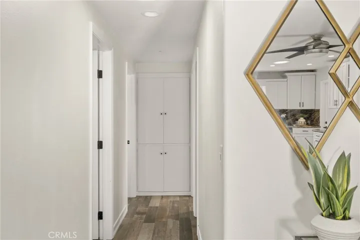 looking down the hall