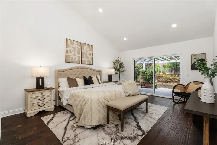 Main bedroom with walk out to patio