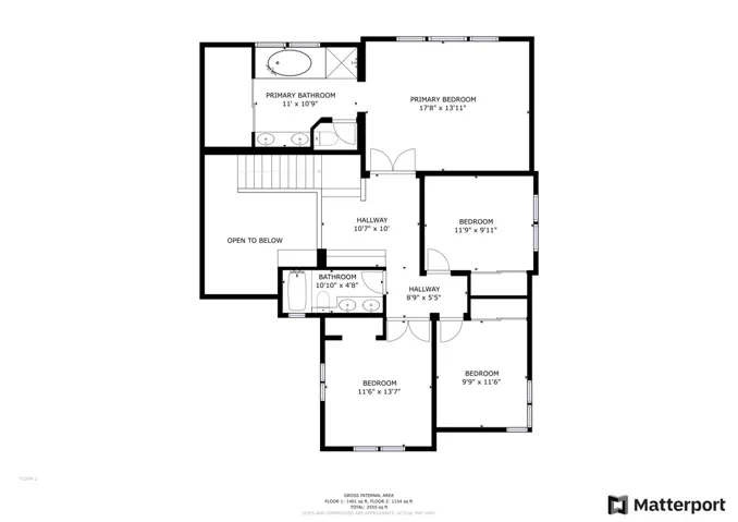 Floorplan Second floor