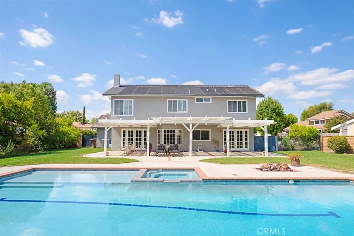 Backyard facing home