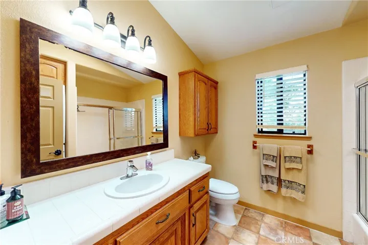 Hall bathroom upstairs in main home