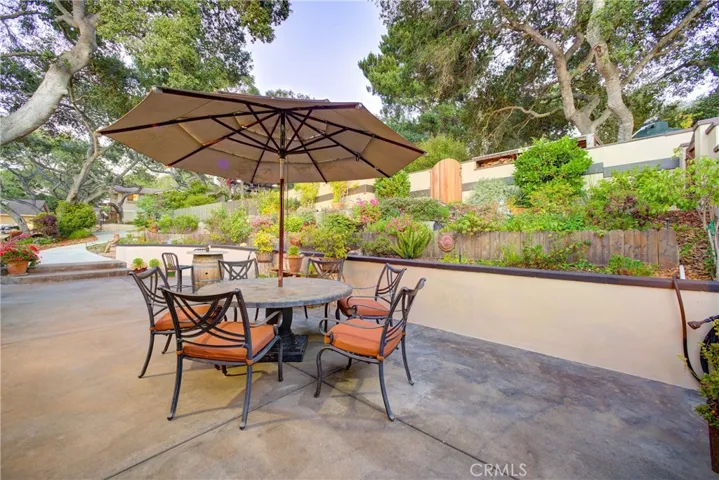paved patio off of main home