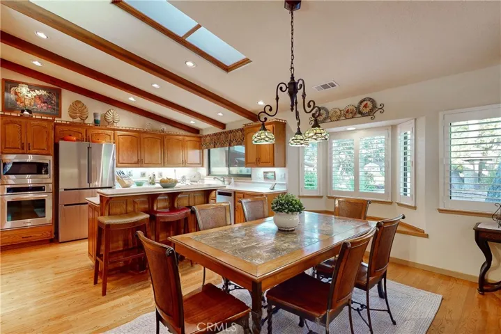 Dining room of main home