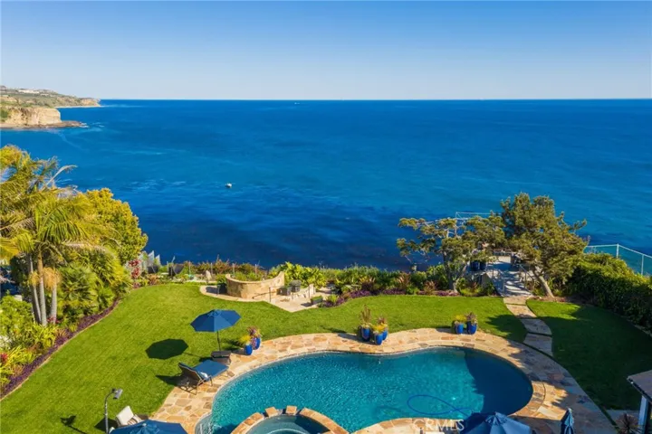 aerial view of backyard