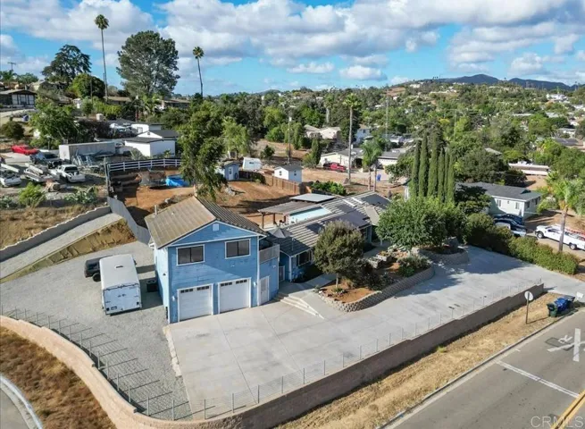 Arial View of huge half acre lot with room for RV's and Trailers and tenant parking