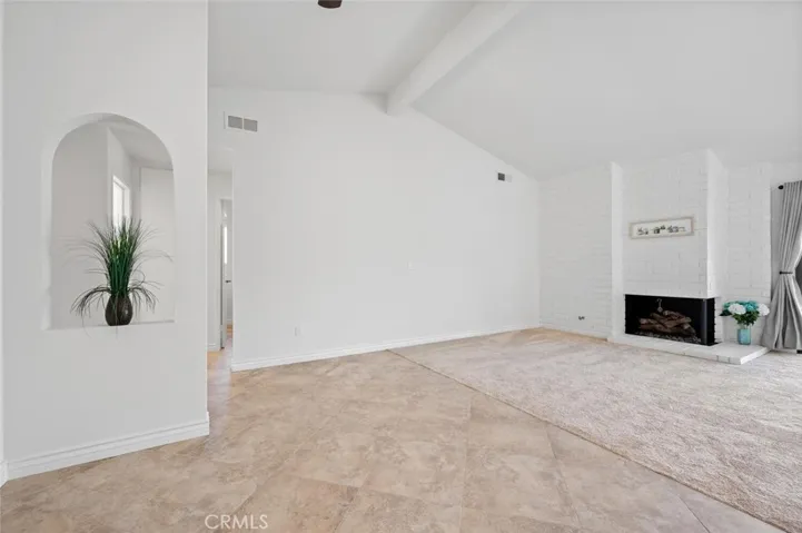 View from dining room to kitchen