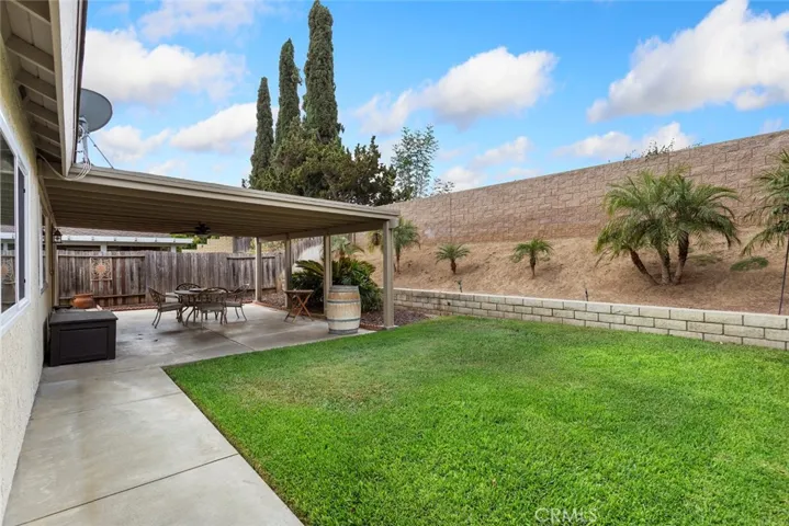 Covered Patio with Ceiling Fan
