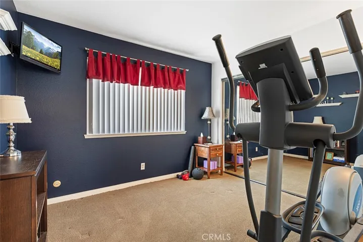 Bedroom #2 used as gym