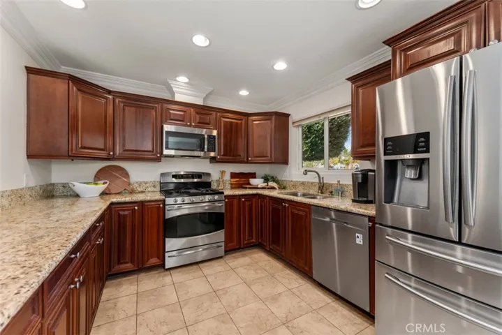 Stylish and functional kitchen, plenty of counter space for prepping and serving.