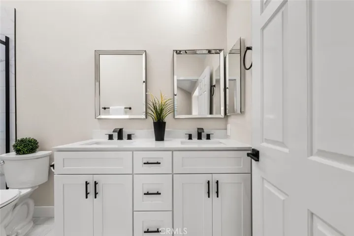 Double sink vanity.