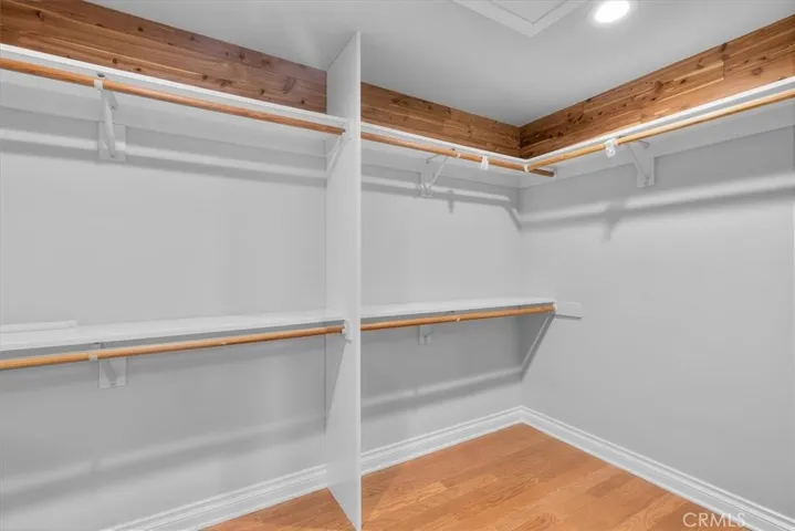 Walk in closet in primary suite
