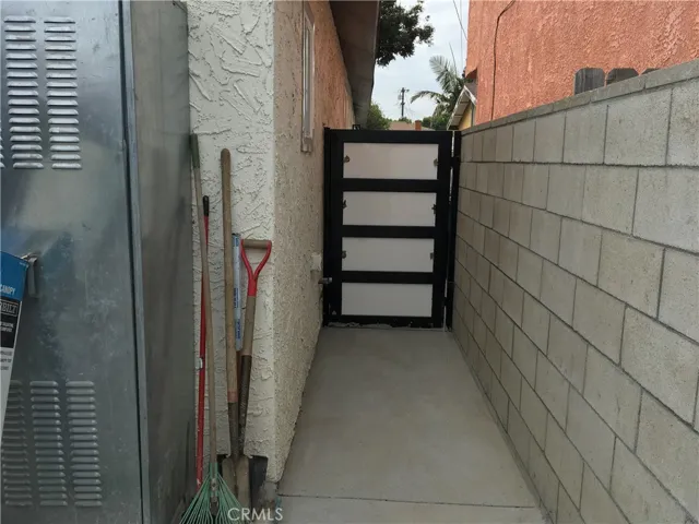 View of the side gate