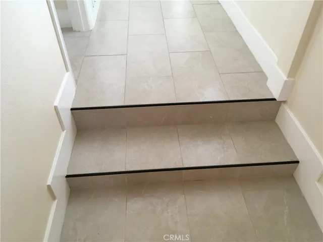 Two easy steps up to the bedrooms.