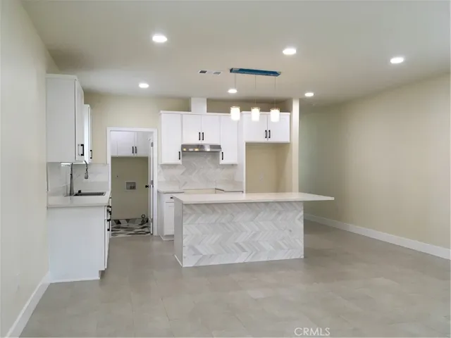 Living room view and kitchen from the front door!