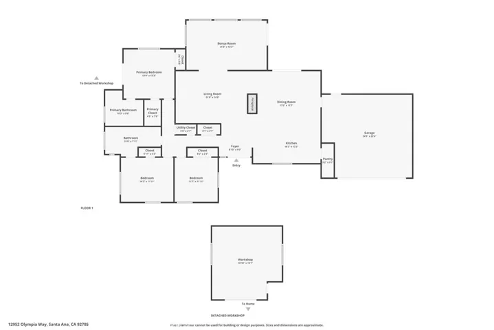 House & Workshop floor plan