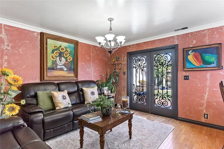 Family Room With double doors to Deck
