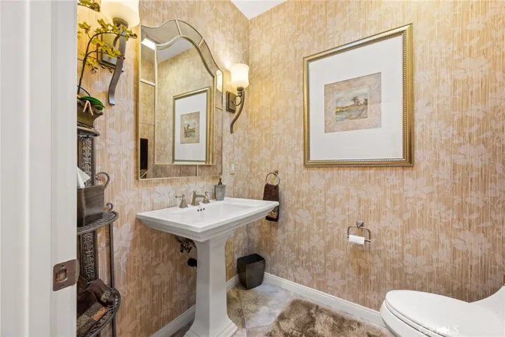 Powder room located off the 2nd family room.