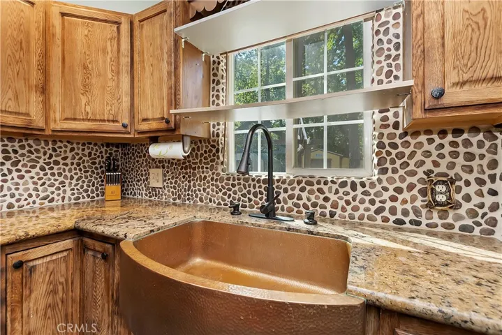 Country sink in the kitchen.