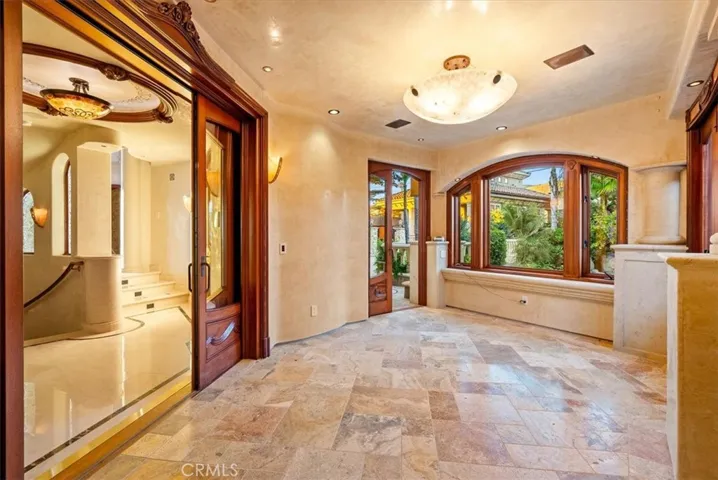 The enclosed patio makes a perfect spot for a gala or holiday feast