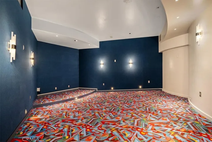 Gorgeous theater room, waiting for your choice of screen and seating