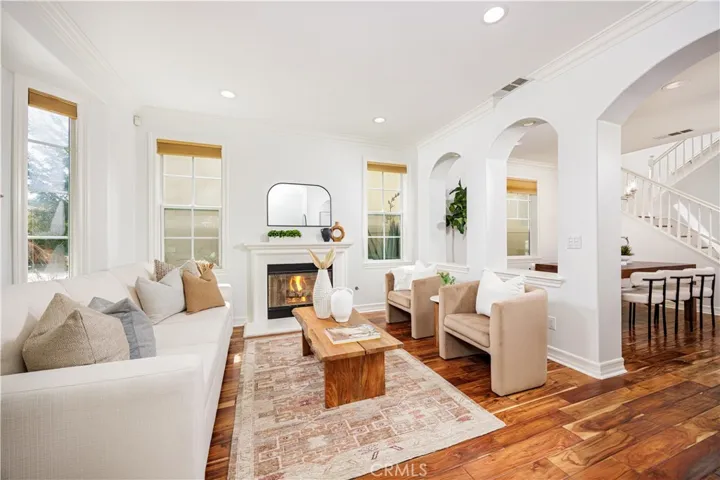 Beautiful Living Room with Fireplace