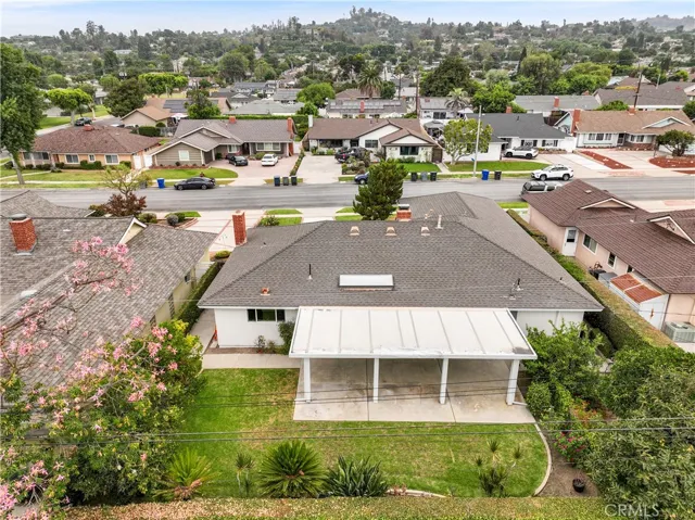 A View of the Backyard Greenery and Neighboring Homes Looking North into the Friendliest Hills Right on the border of Whittier & La Habra on the LA/OC County Line