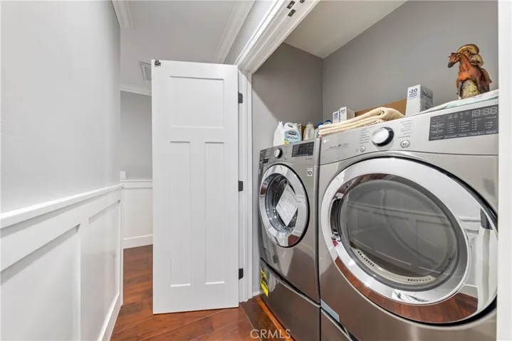 Quick Stop at the 24/7 Laundry Mat... what was once an HVAC closet has now been usefully repurposed into a laundry room able to accommodate a full size couple sitting side-x-side.  Now on with the show...