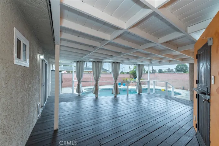 Enclosed patio deck