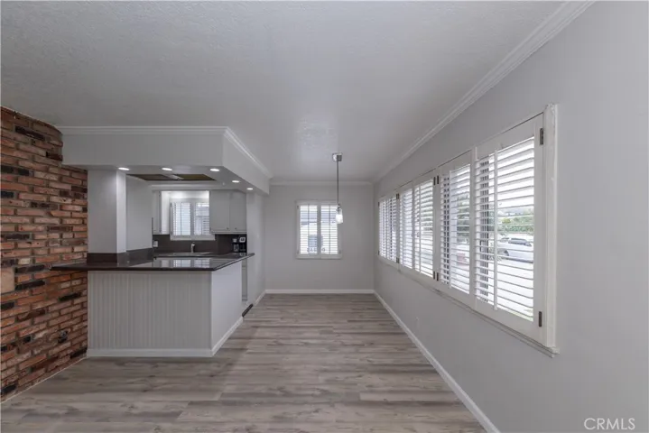 View of dining area and kitchen