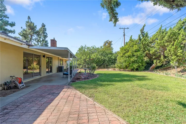 Expansive private backyard.