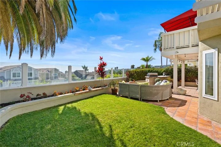 Rear yard with Built-In BBQ
