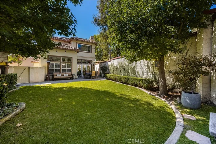 Backyard facing the home