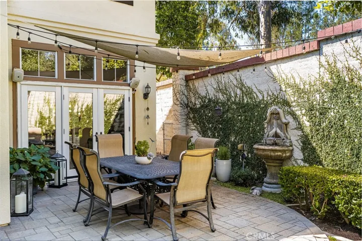 Patio facing home