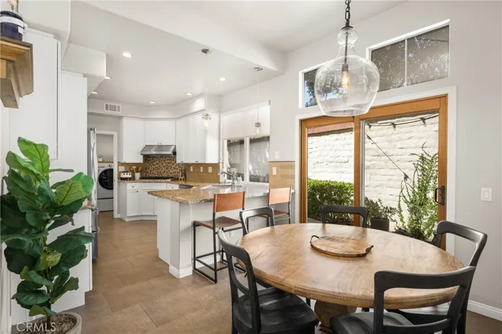 Dining room and kitchen
