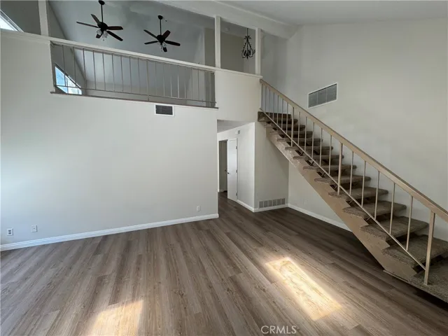 Living Room Bonus room overlooks living room