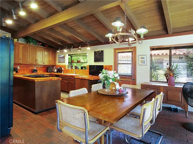 Spacious kitchen with informal eating area