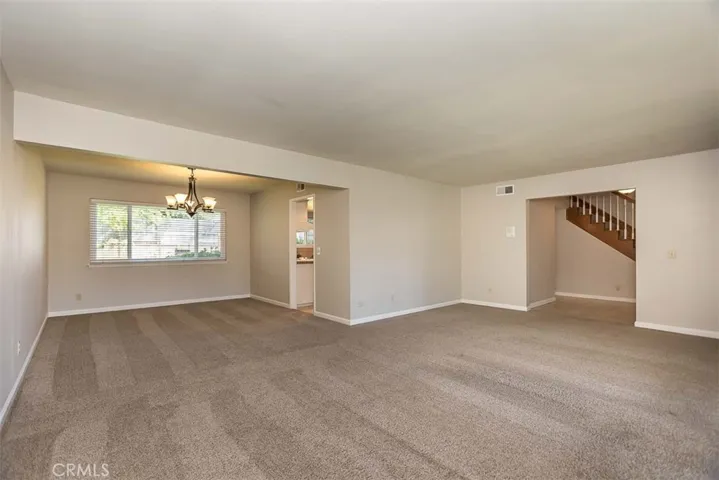 Living room to the dining room.
