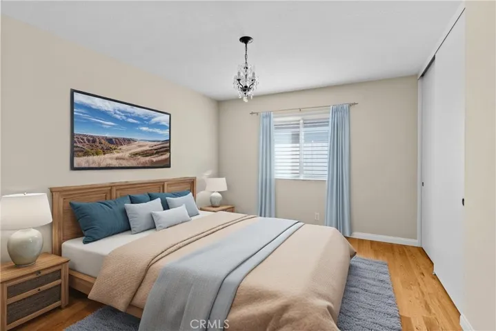 Downstairs bedroom (virtually staged)