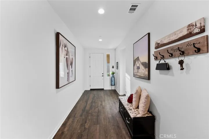 Entrance with high ceilings.