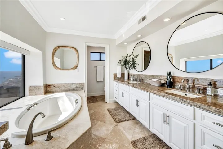 Primary Bathroom with ocean view