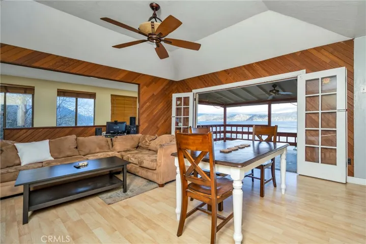 Living room can open up to the covered deck